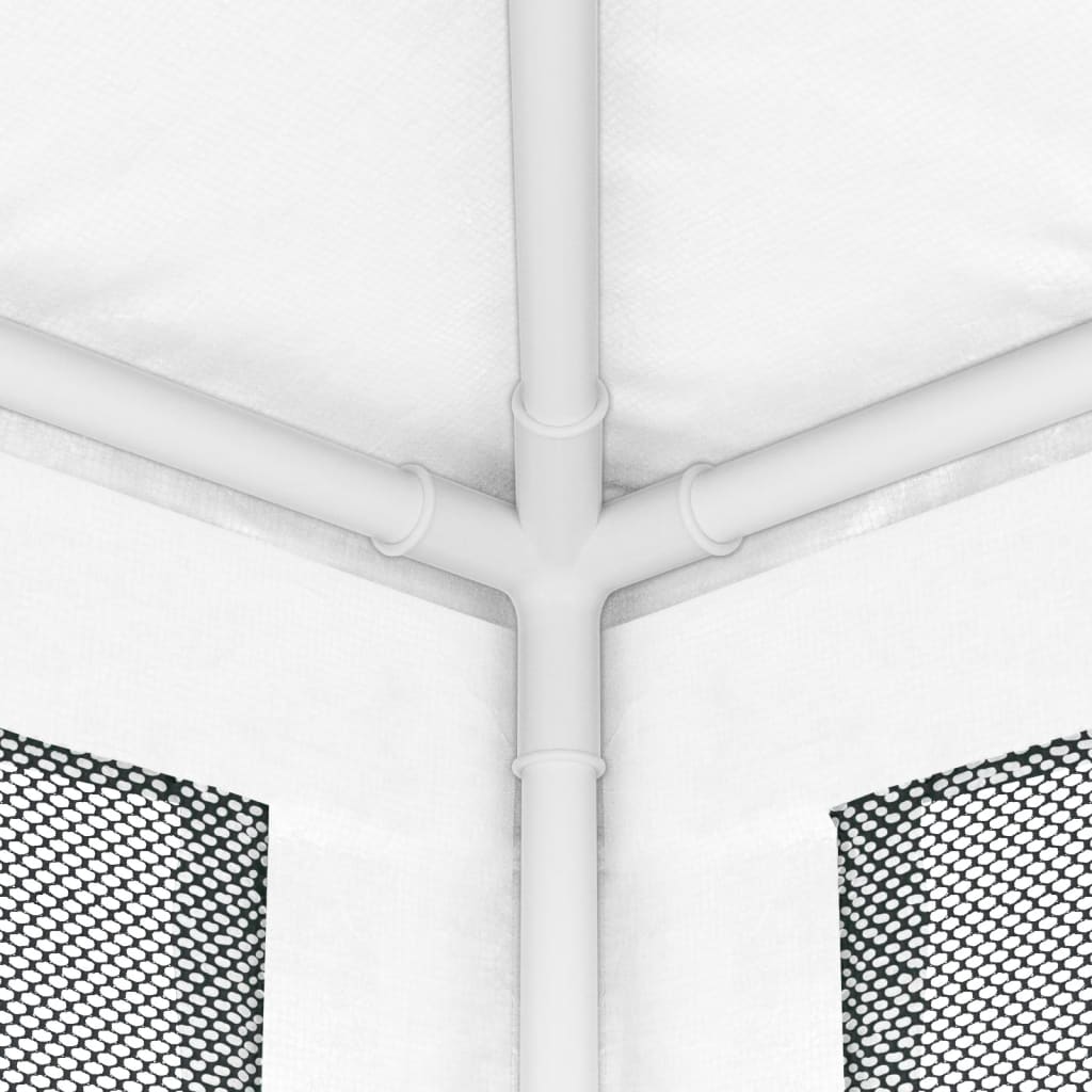 vidaXL Partyzelt mit 4 Netz-Seitenwänden 4 x 4 m Weiß