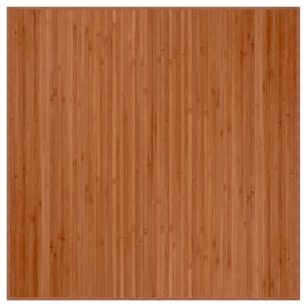 vidaXL Teppich Quadratisch Braun 100x100 cm Bambus