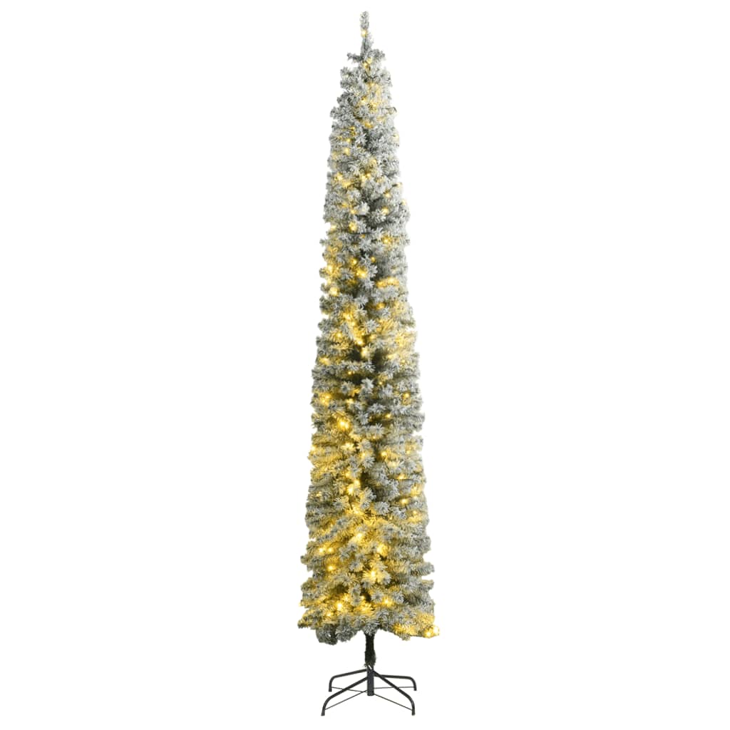 vidaXL Weihnachtsbaum Schlank mit 300 LEDs & Schnee 270 cm