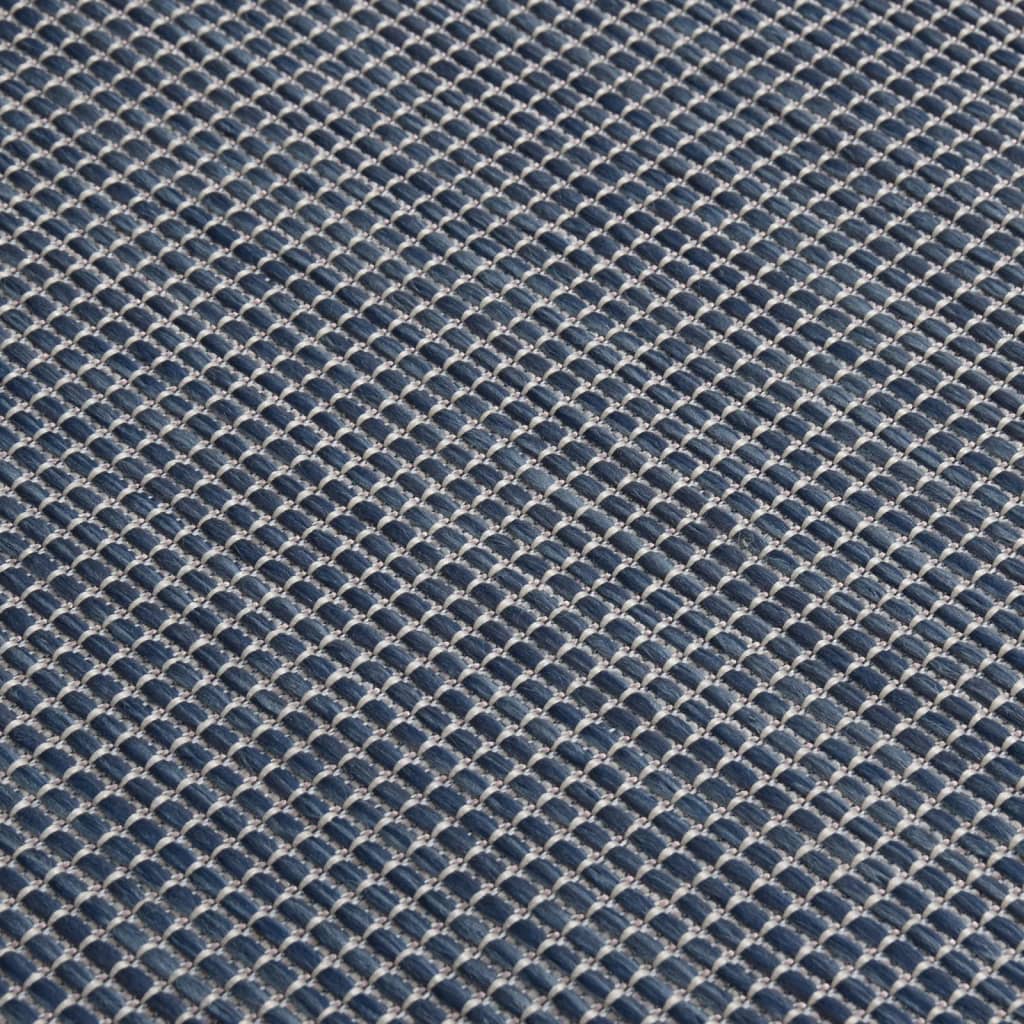 vidaXL Outdoor-Teppich Flachgewebe 200x280 cm Blau