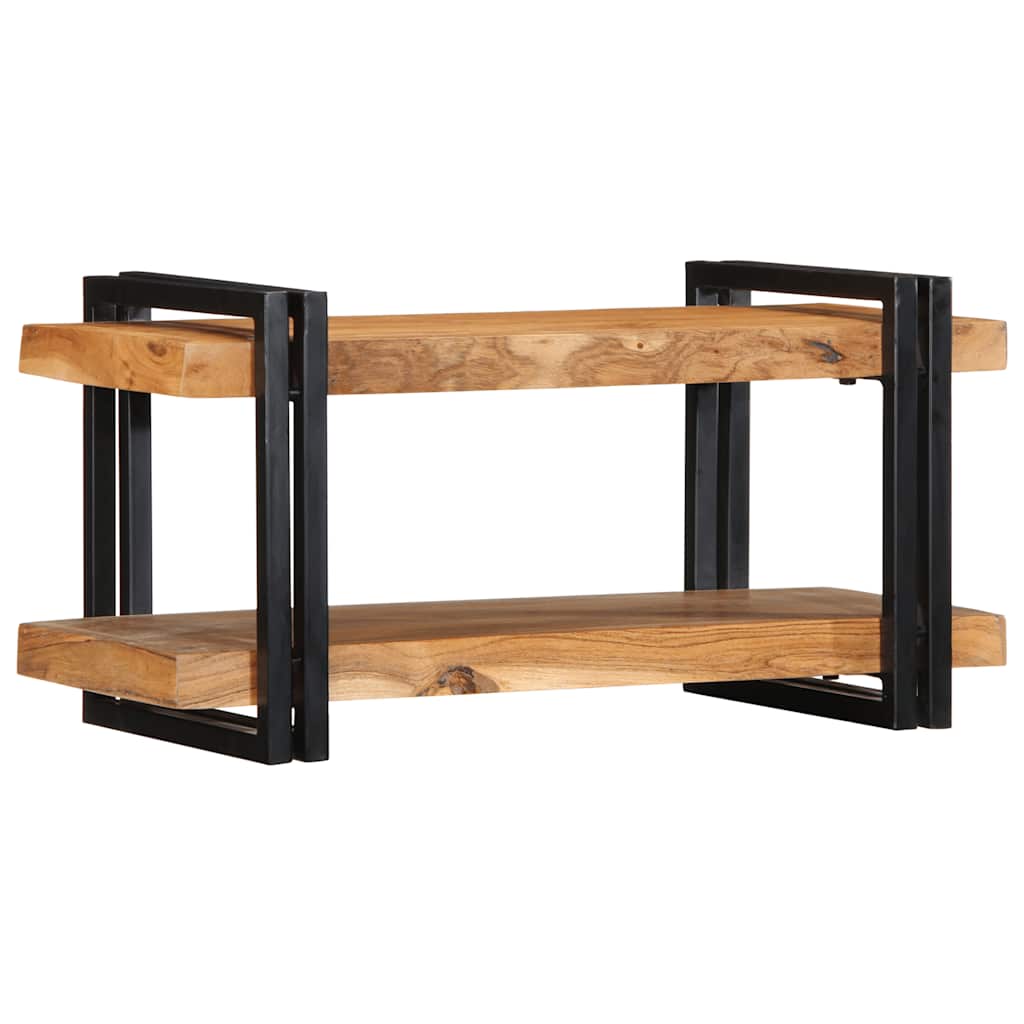 VidaXL Schweberegal Aus Massivem Akazienholz - 2er Set, 120x20x4 Cm, Unbehandelt Für DIY-Wandregal