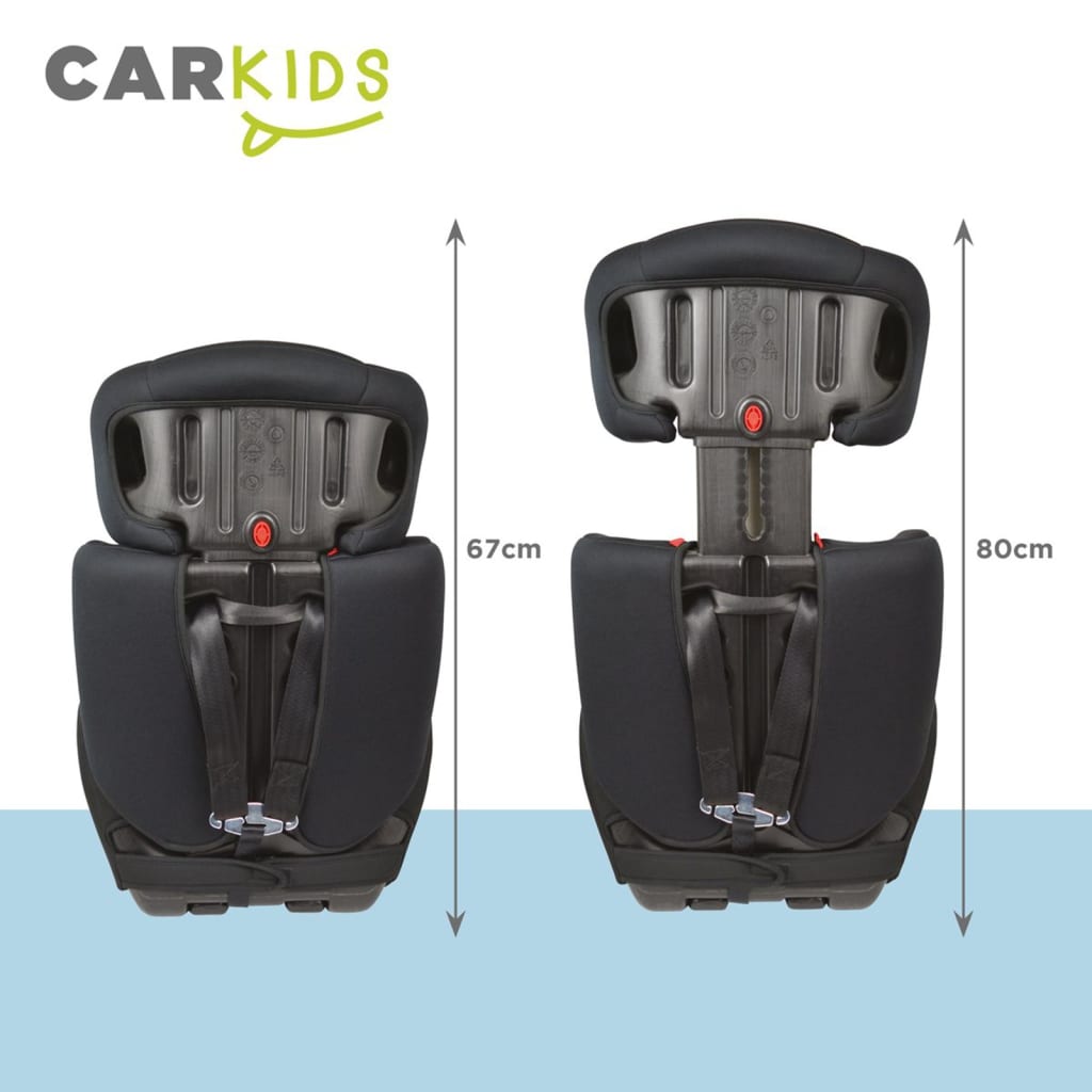 Carkids Auto-Kindersitz für Gruppe 1/2/3 Schwarz