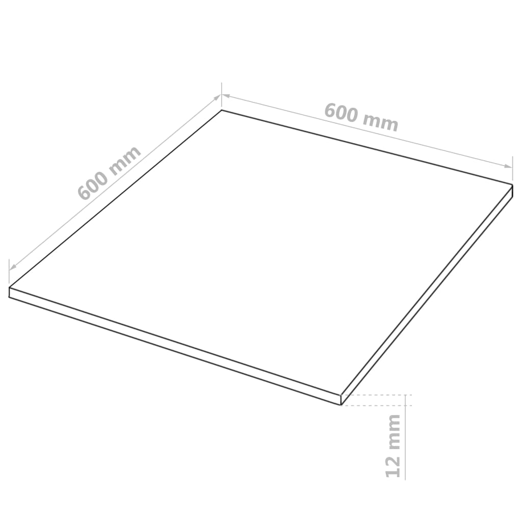 vidaXL MDF-Platten 8 Stück Quadratisch 60x60 cm 12 mm