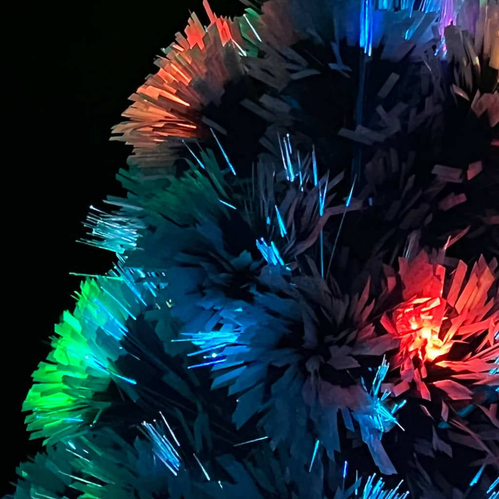 vidaXL Künstlicher Weihnachtsbaum mit LED Weiß & Blau 64 cm Glasfaser