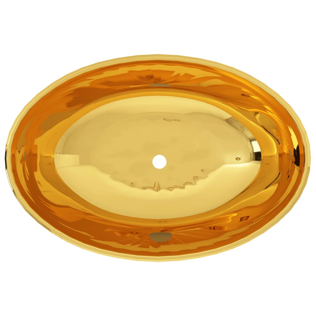 vidaXL Waschbecken 40 x 33 x 13,5 cm Keramik Golden