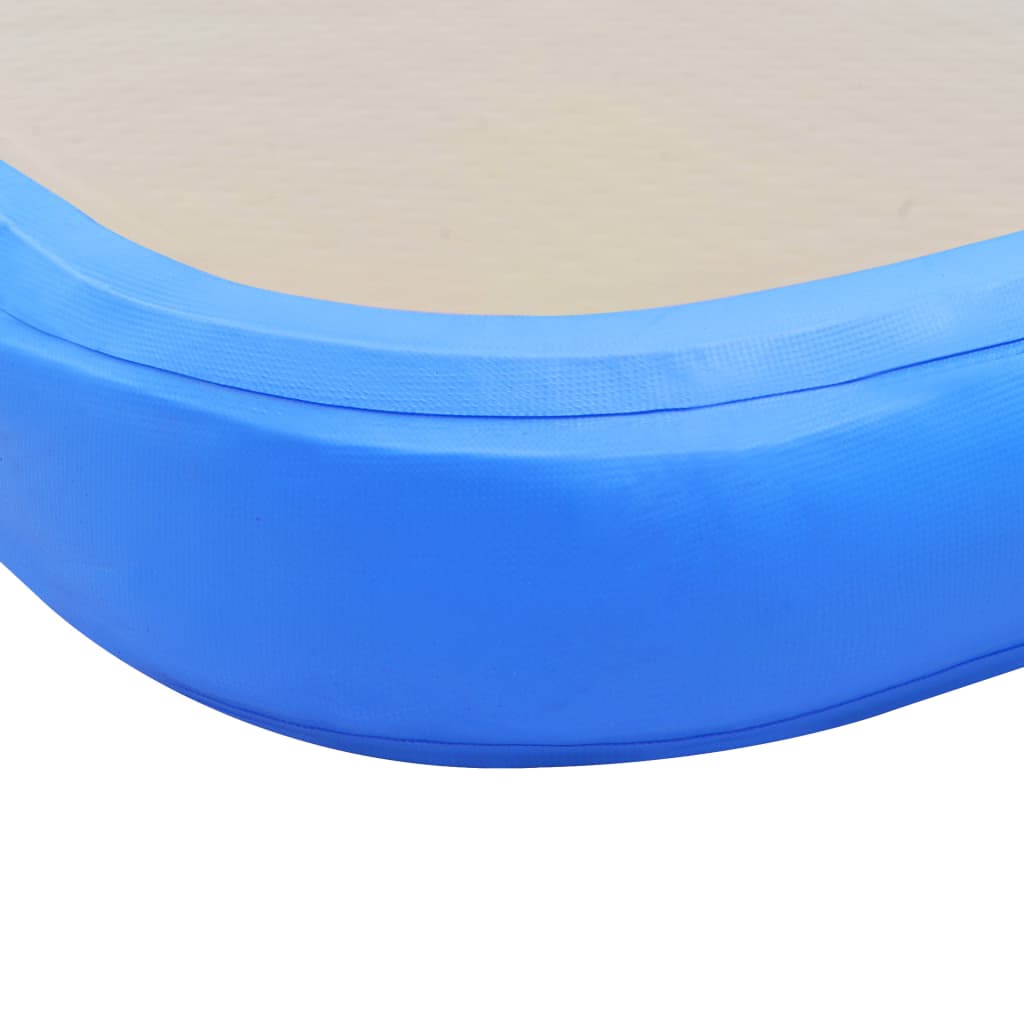 vidaXL Aufblasbare Gymnastikmatte mit Pumpe 800x100x10 cm PVC Blau