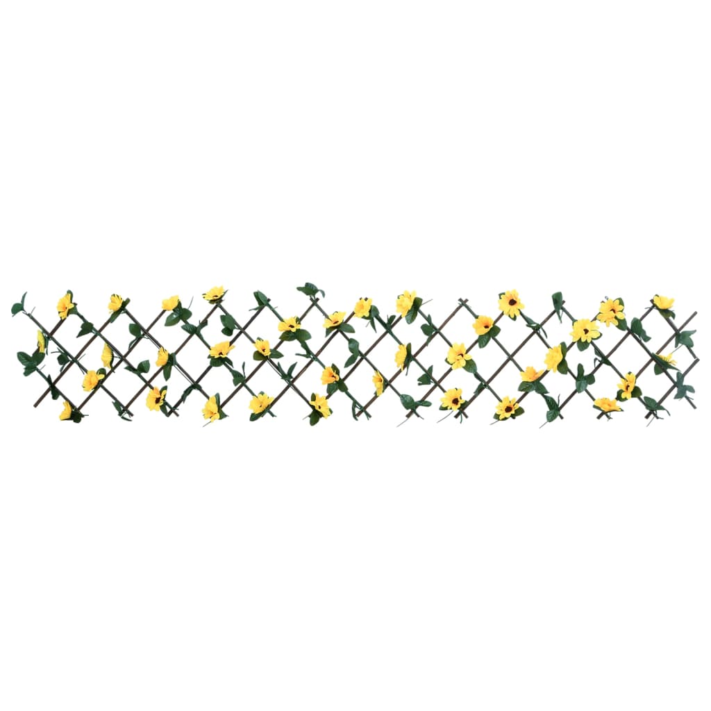 vidaXL Rankgitter mit Künstlichem Efeu Erweiterbar Gelb 180x20 cm
