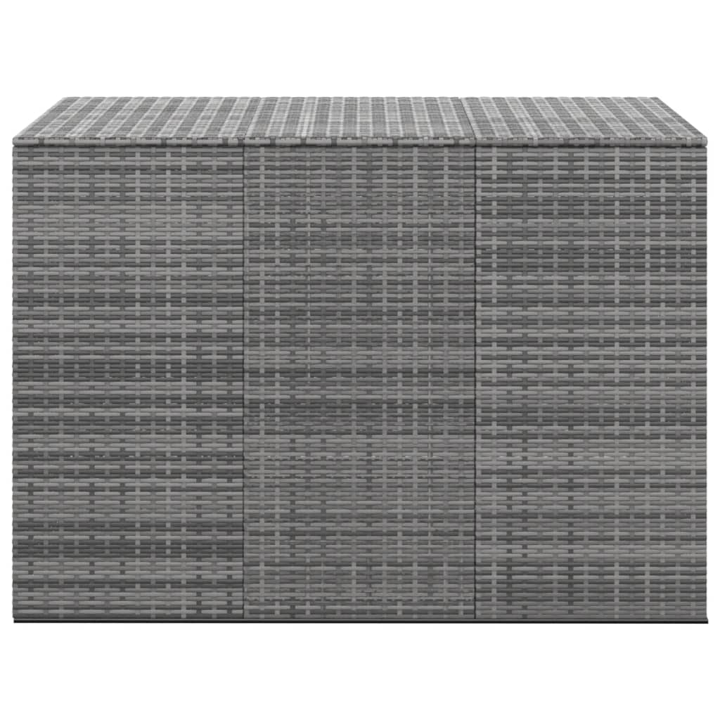 vidaXL Garten-Kissenbox PE Rattan 145x100x103 cm Grau