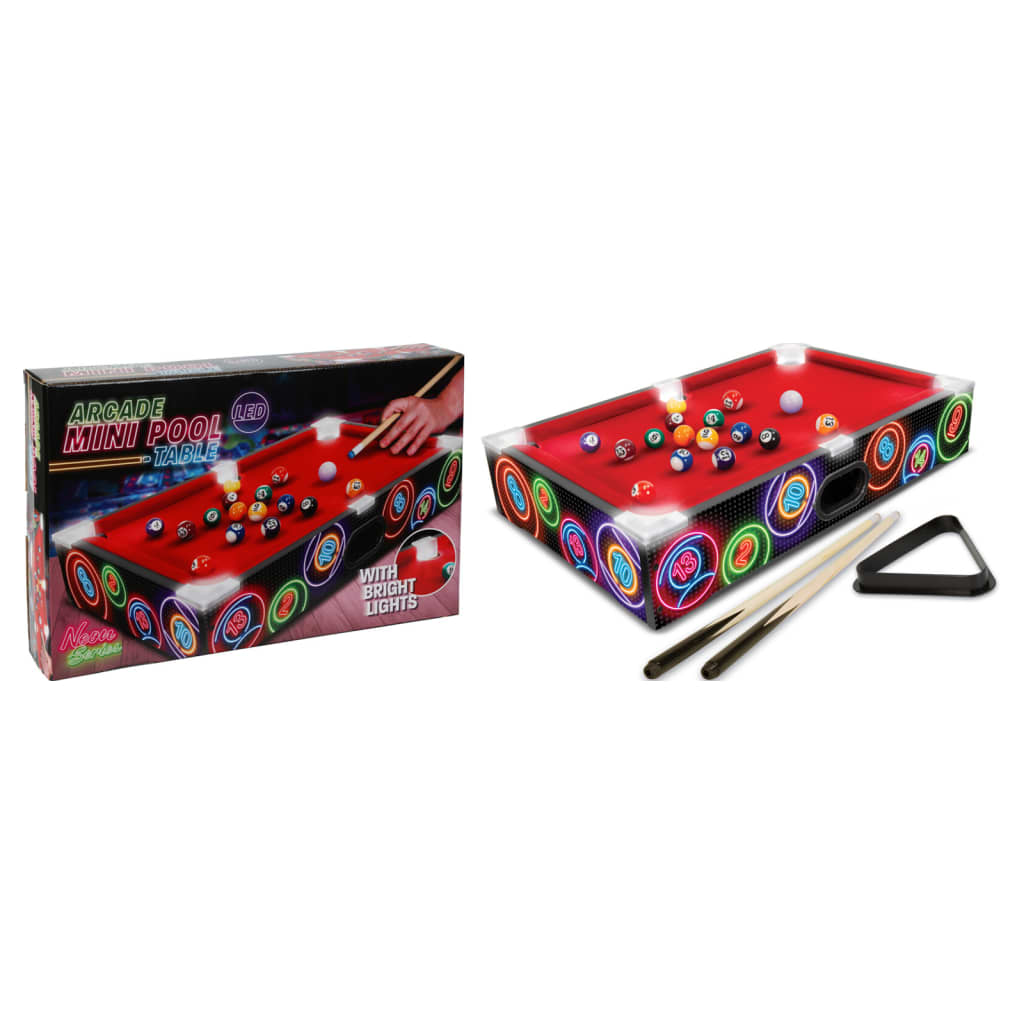 Tender Toys Mini-Billardtisch mit LED-Leuchten 48,5x30x8,5 cm