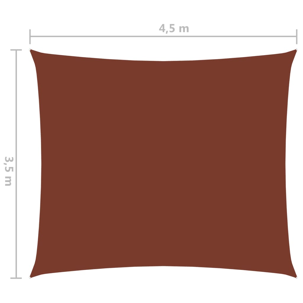 vidaXL Sonnensegel Oxford-Gewebe Rechteckig 3,5x4,5 m Terrakotta-Rot