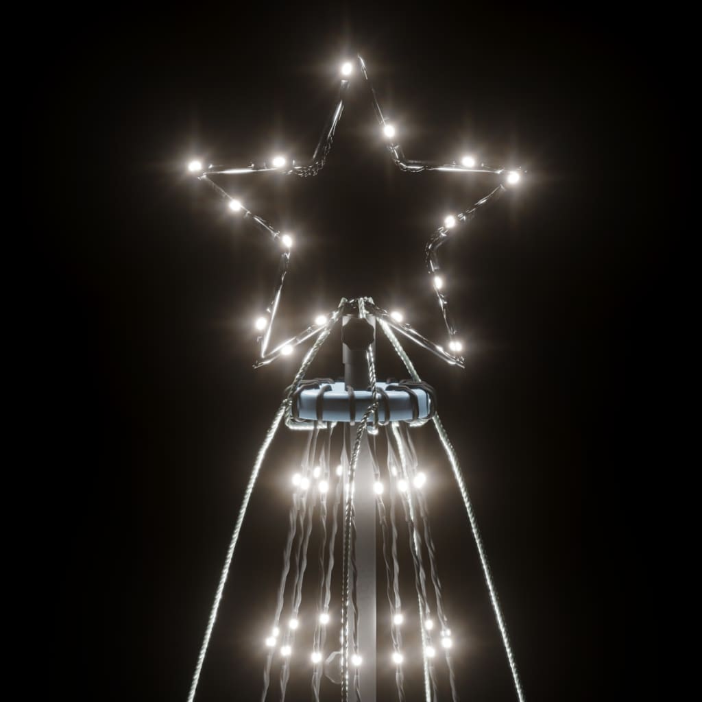 vidaXL LED-Weihnachtsbaum mit Erdnägeln Kaltweiß 1134 LEDs 800 cm