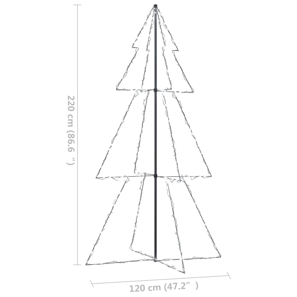 vidaXL Weihnachtsbaum in Kegelform 300 LEDs Indoor & Outdoor 120x220cm
