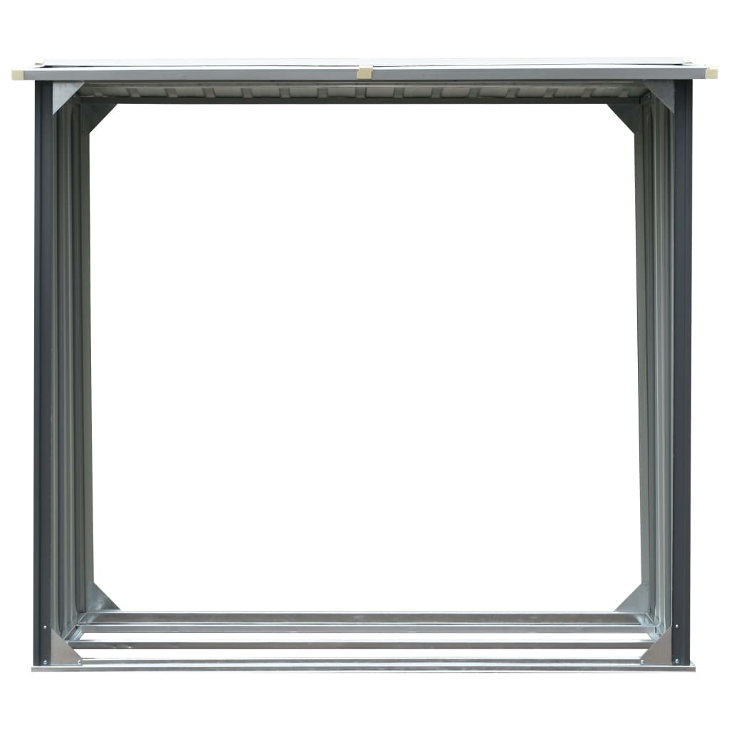 vidaXL Brennholzlager Verzinkter Stahl 172 x 91 x 154 cm Grau