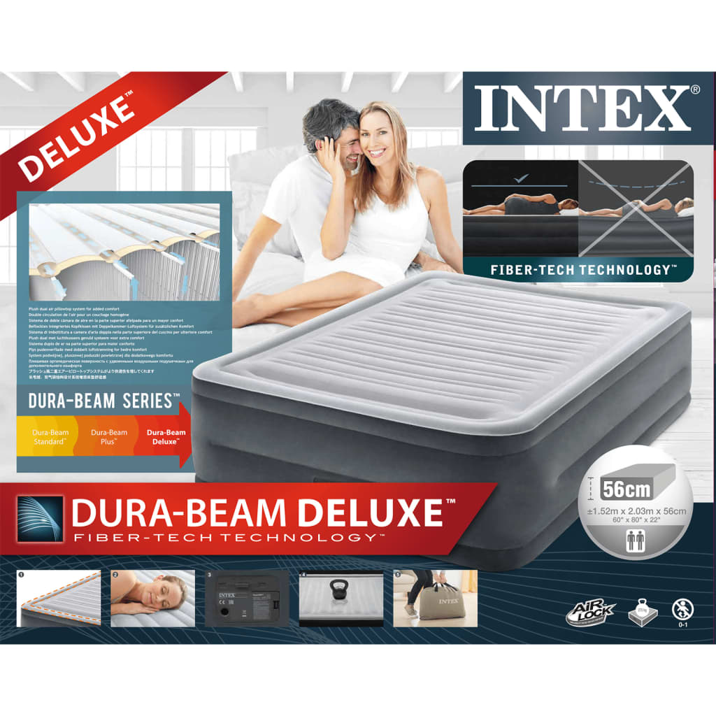 Intex Luftbett Dura-Beam Deluxe Comfort Plush Queen-Size 56 cm
