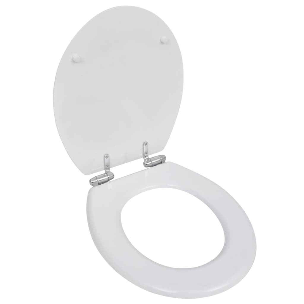 vidaXL Toilettensitze 2 Stk. mit Absenkautomatik MDF Weiß