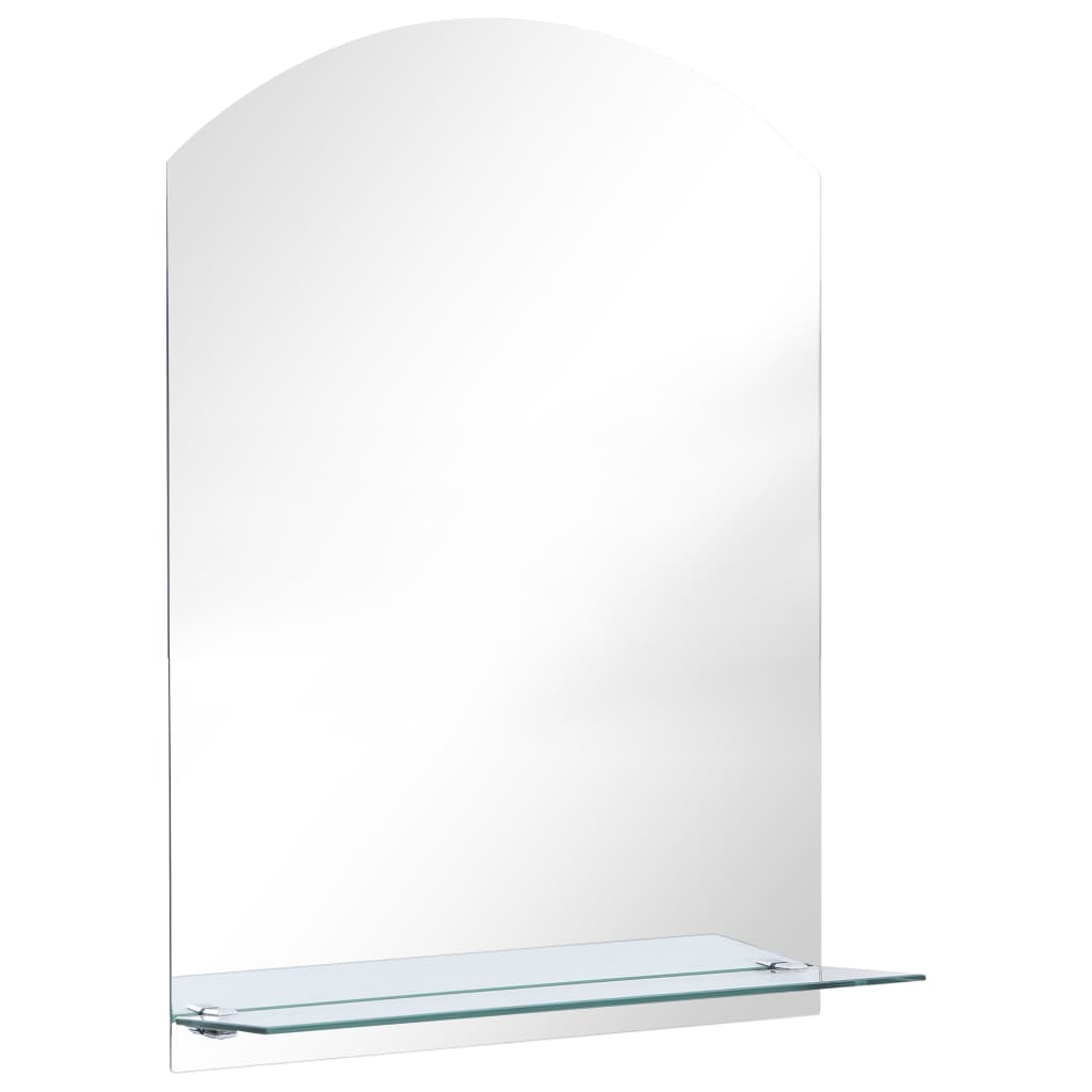 vidaXL Wandspiegel mit Regal 50×70 cm Hartglas