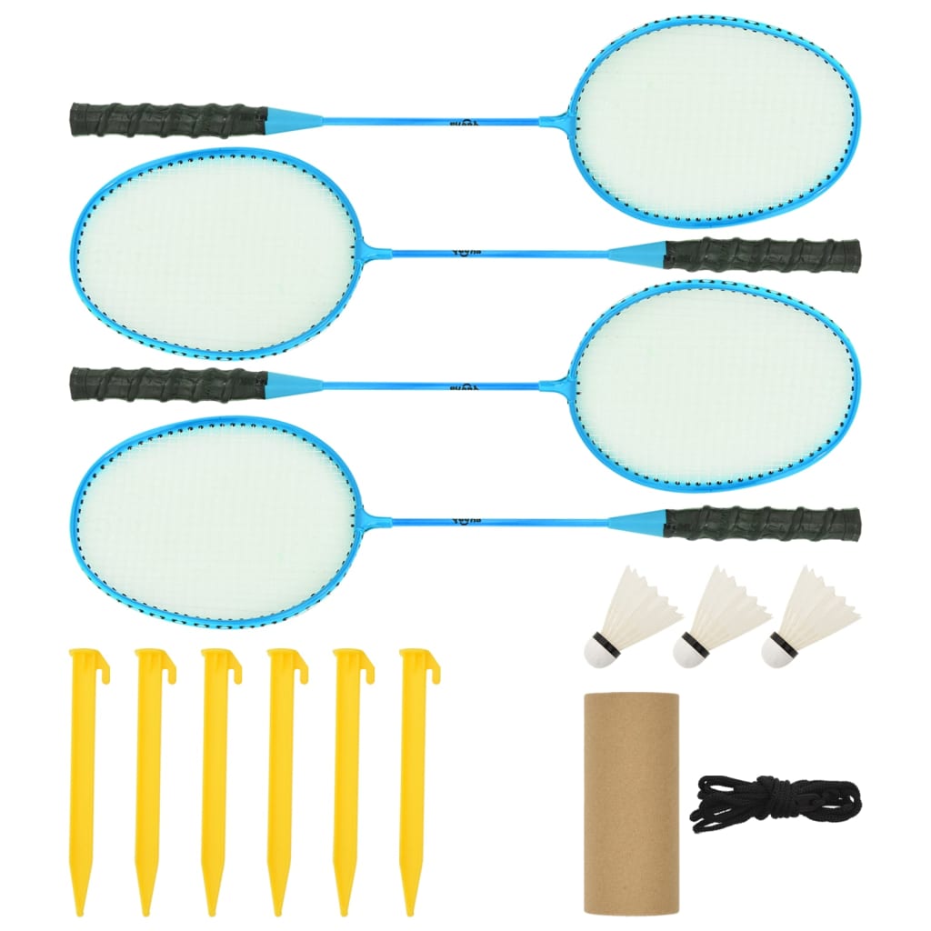 vidaXL Badminton-Netz Gelb und Schwarz 600x155 cm PE-Gewebe