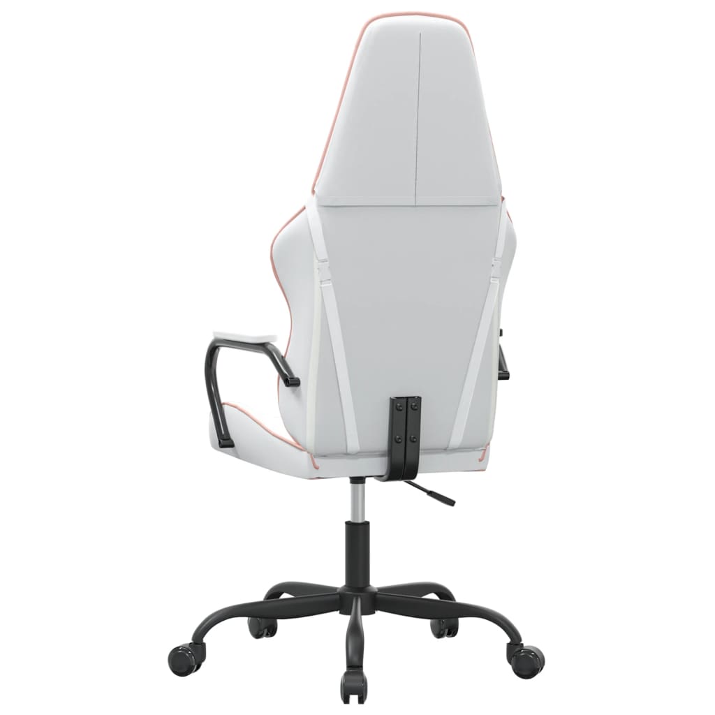 vidaXL Gaming-Stuhl mit Massagefunktion Rosa und Weiß Kunstleder