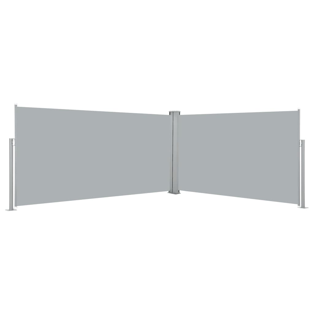 vidaXL Ausziehbare Seitenmarkise 160x600 cm Grau
