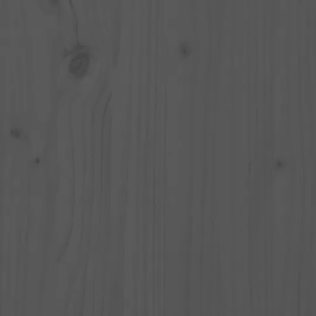 vidaXL Sitzbank Grau 112,5x51,5x96,5 cm Massivholz Kiefer