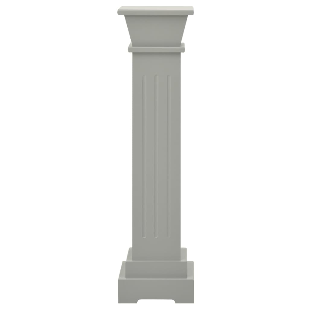 vidaXL Klassischer Säulen-Pflanzenständer Grau 17x17x66 cm MDF