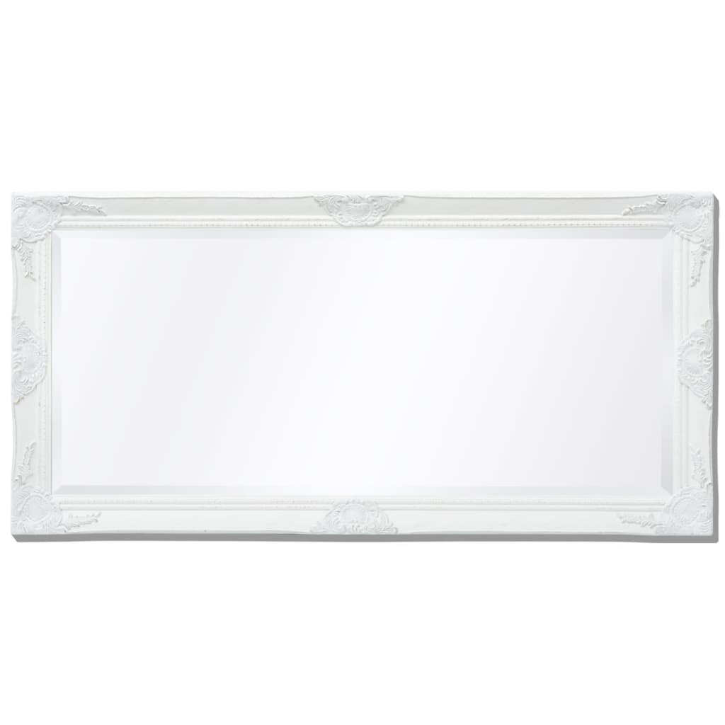 vidaXL Wandspiegel im Barock-Stil 120x60 cm Weiß