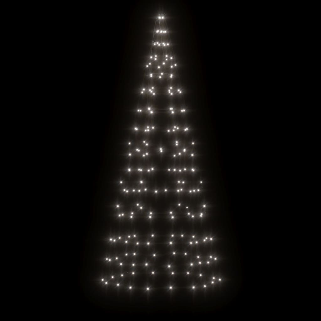 vidaXL LED-Weihnachtsbaum für Fahnenmast 200 LEDs Kaltweiß 180 cm