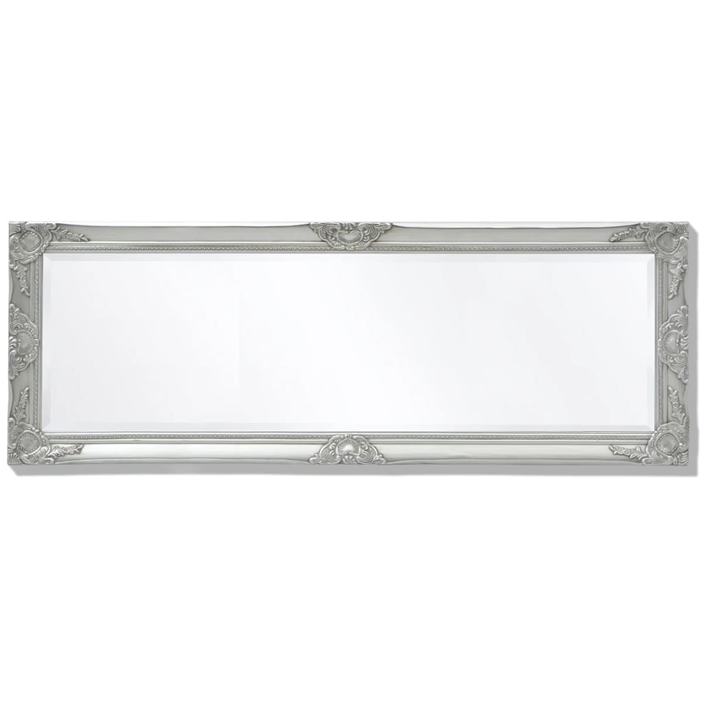 vidaXL Wandspiegel im Barock-Stil 140x50 cm Silbern