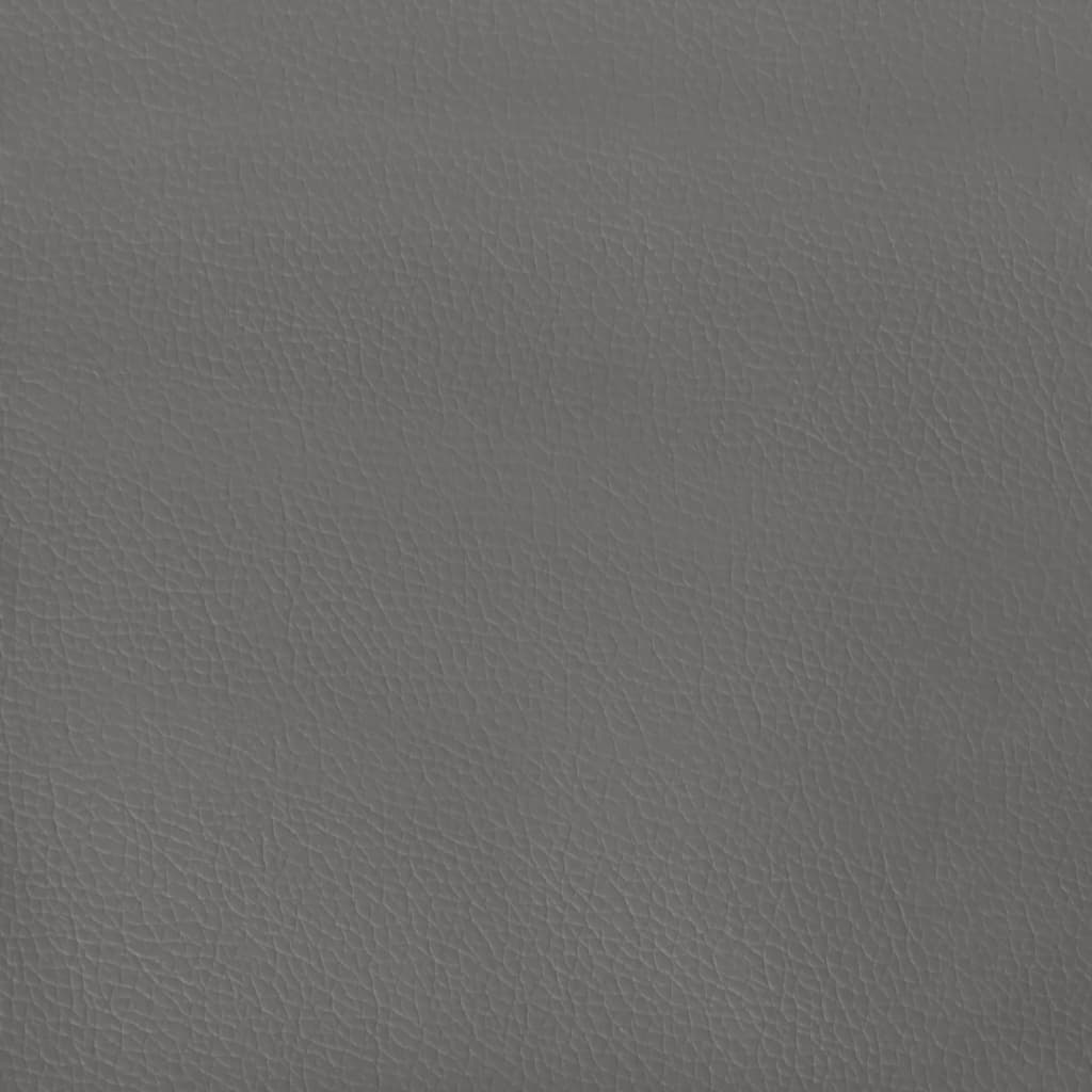 vidaXL Kopfteil mit Ohren Grau 183x16x118/128 cm Kunstleder