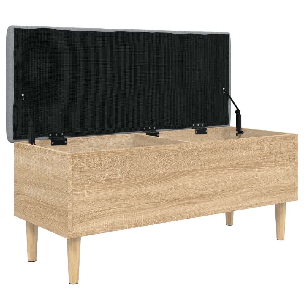 vidaXL Sitzbank mit Stauraum Sonoma-Eiche 102x42x46 cm Holzwerkstoff