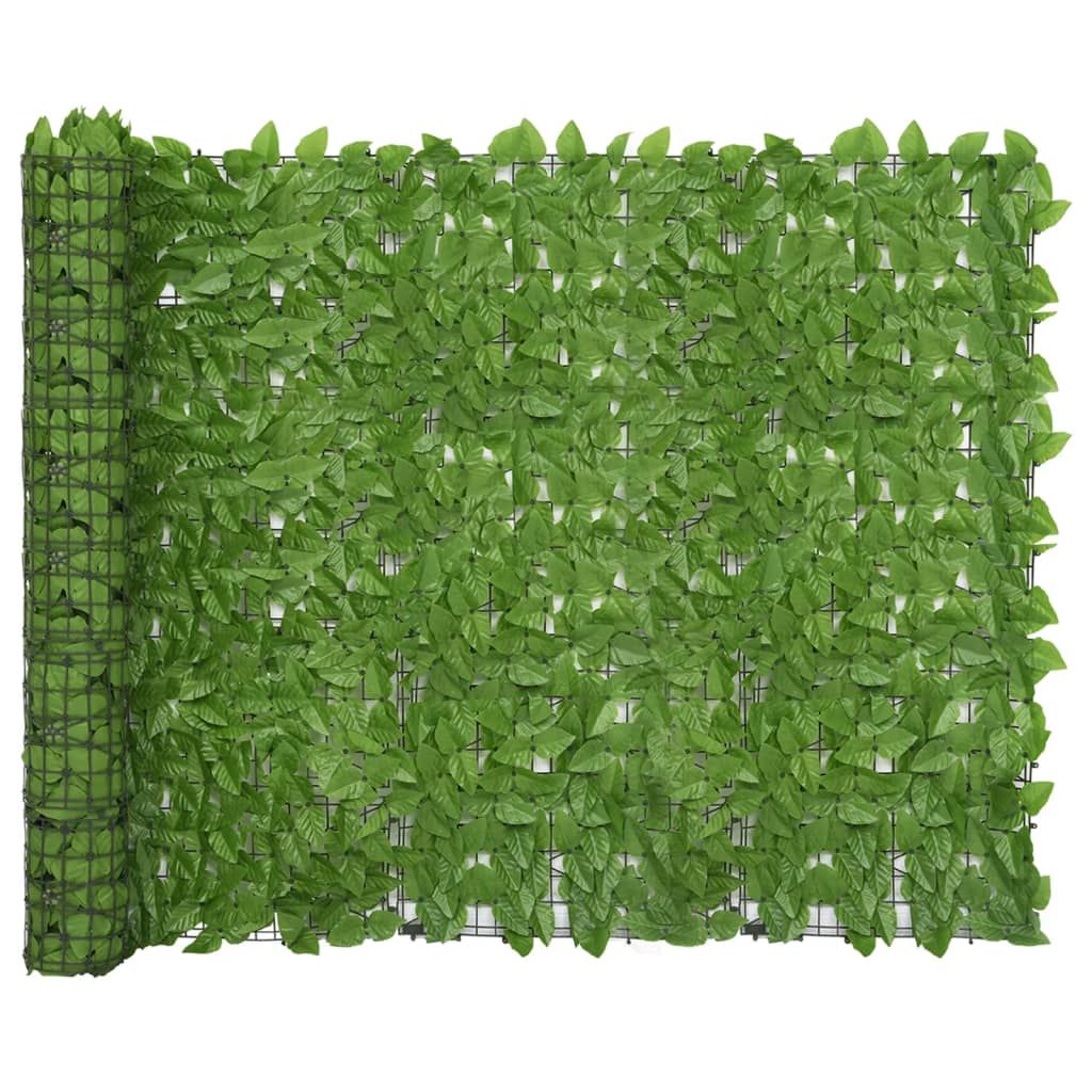 vidaXL Balkon-Sichtschutz mit Grünen Blättern 600x150 cm