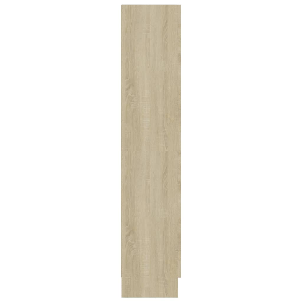 vidaXL Vitrinenschrank Sonoma-Eiche 82,5x30,5x150 cm Holzwerkstoff