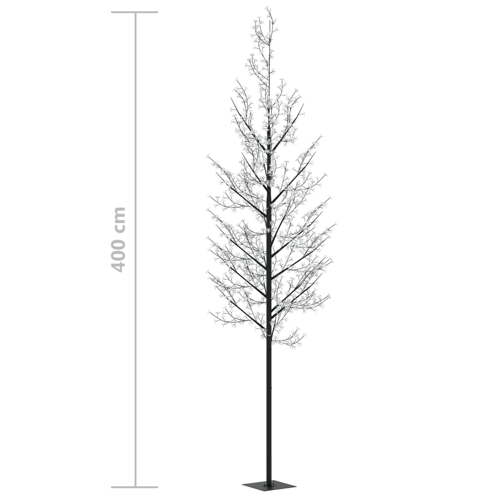 vidaXL Weihnachtsbaum 1200 LEDs Buntes Licht Kirschblüten 400 cm