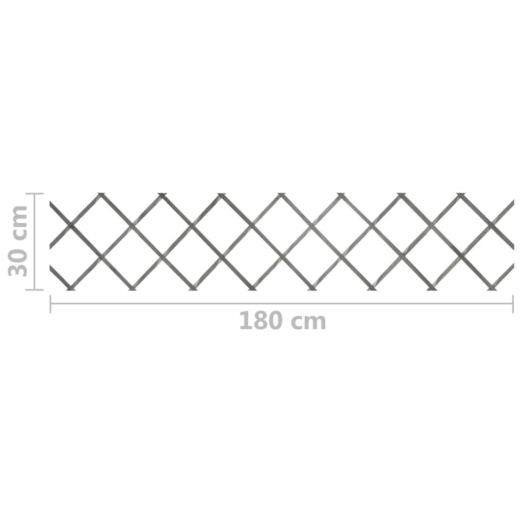 vidaXL Rankzäune 5 Stk. Grau Massivholz Tanne 180x30 cm