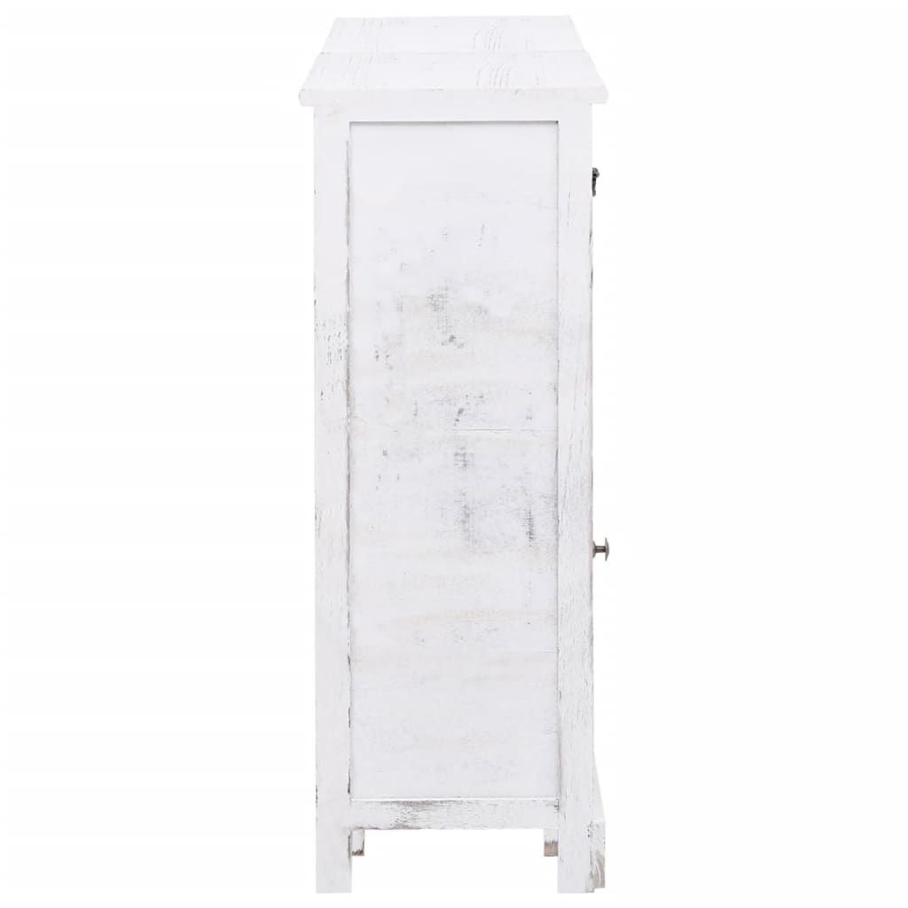 vidaXL Sideboard mit 10 Schubladen Weiß 113x30x79 cm Holz