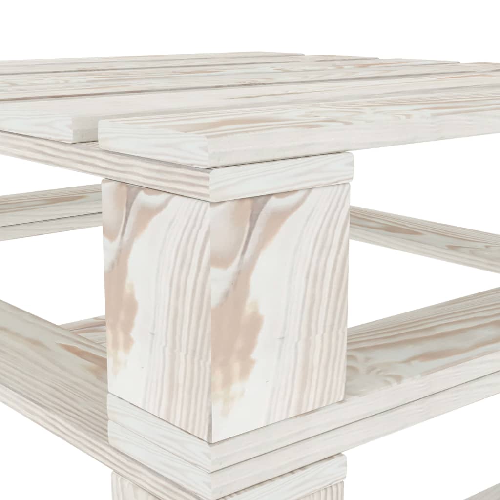vidaXL 5-tlg. Garten-Lounge-Set aus Paletten Holz Weiß