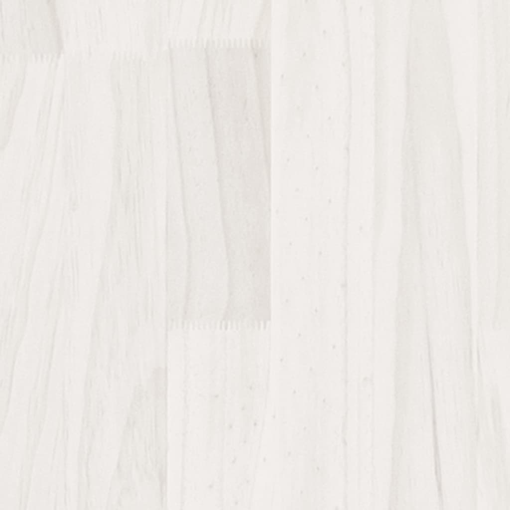 vidaXL Massivholzbett Weiß Kiefer 135x190 cm