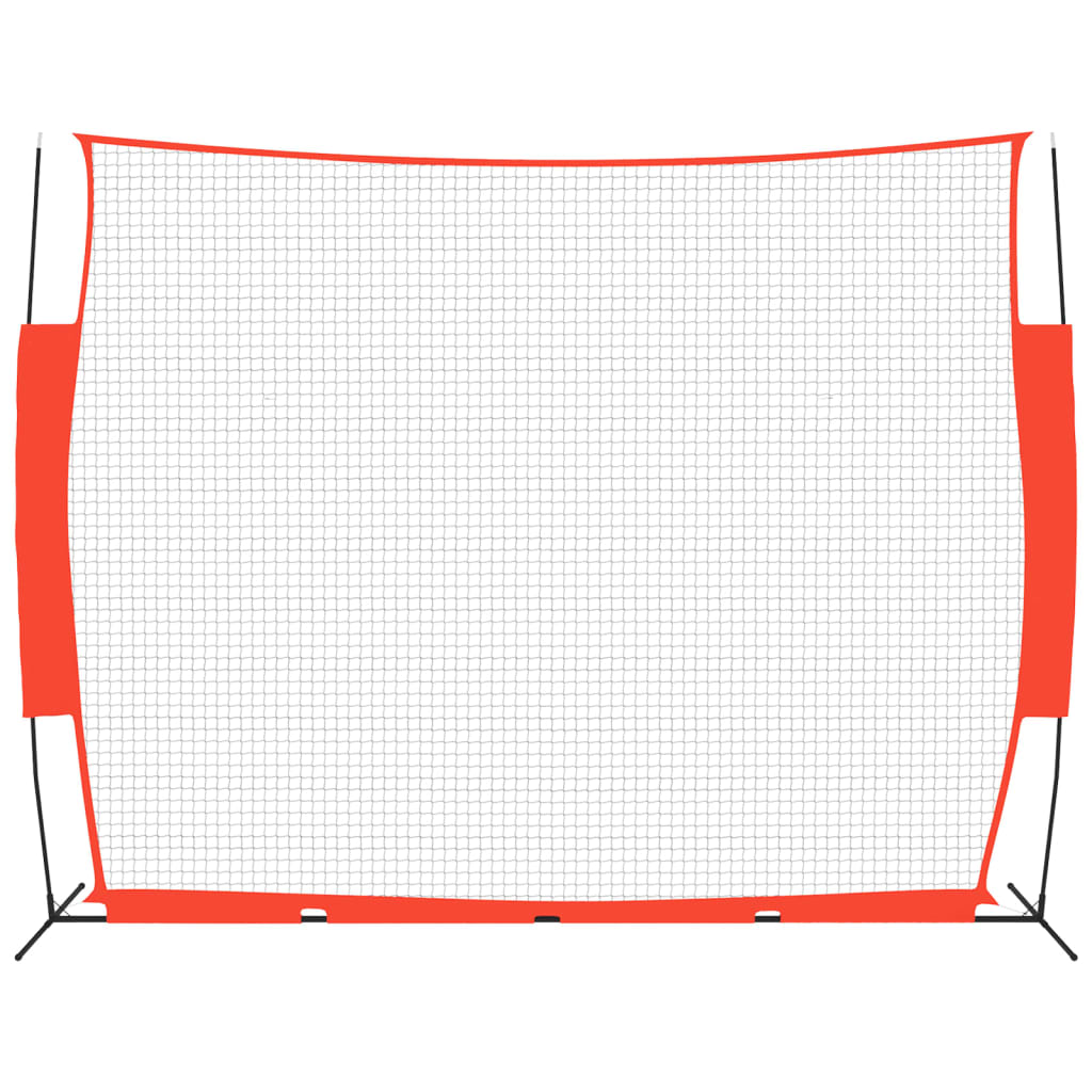 vidaXL Baseball-Netz Tragbar Rot Schwarz 369x107x271cm Stahl Polyester