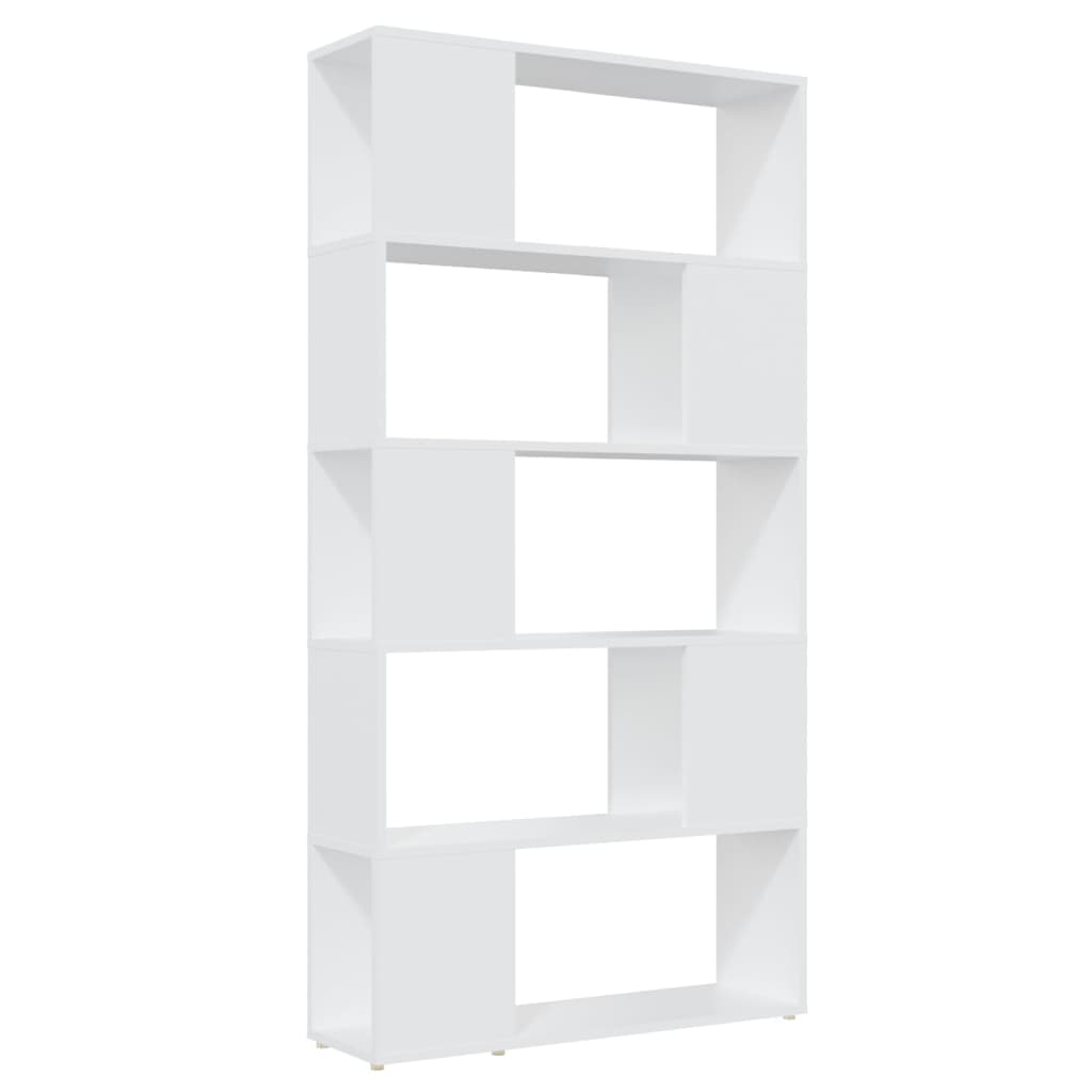 vidaXL Bücherregal Raumteiler Weiß 80x24x155 cm Holzwerkstoff