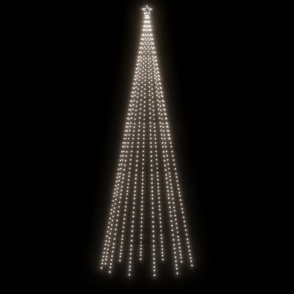 vidaXL LED-Weihnachtsbaum Kegelform Kaltweiß 732 LEDs 160x500 cm