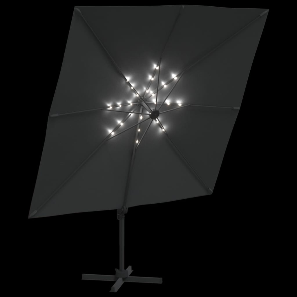 vidaXL LED-Ampelschirm Anthrazit 400x300 cm