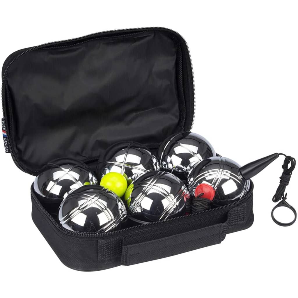 Get & Go Spiel Boule-Set V 6 Kugeln Silbern 52JU-CHR-Uni