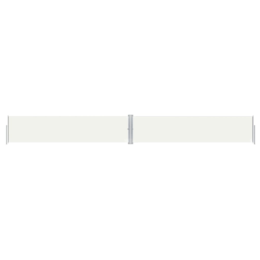 vidaXL Seitenmarkise Ausziehbar Creme 117x1000 cm