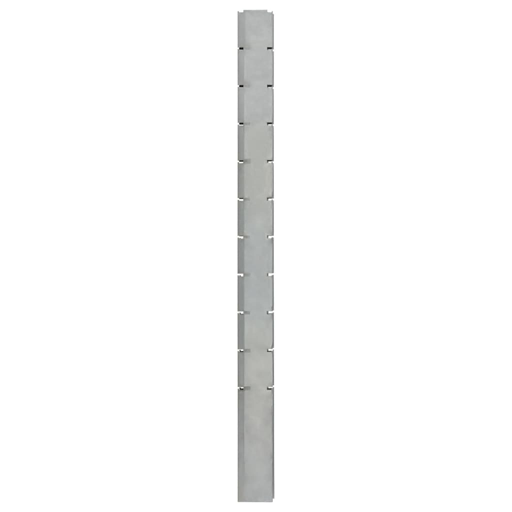 vidaXL Pfosten für Gabionenzaun Silbern 260 cm Verzinkter Stahl