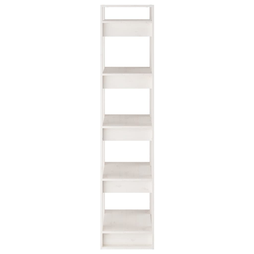 vidaXL Bücherregal/Raumteiler Weiß 41x35x160 cm Massivholz Kiefer