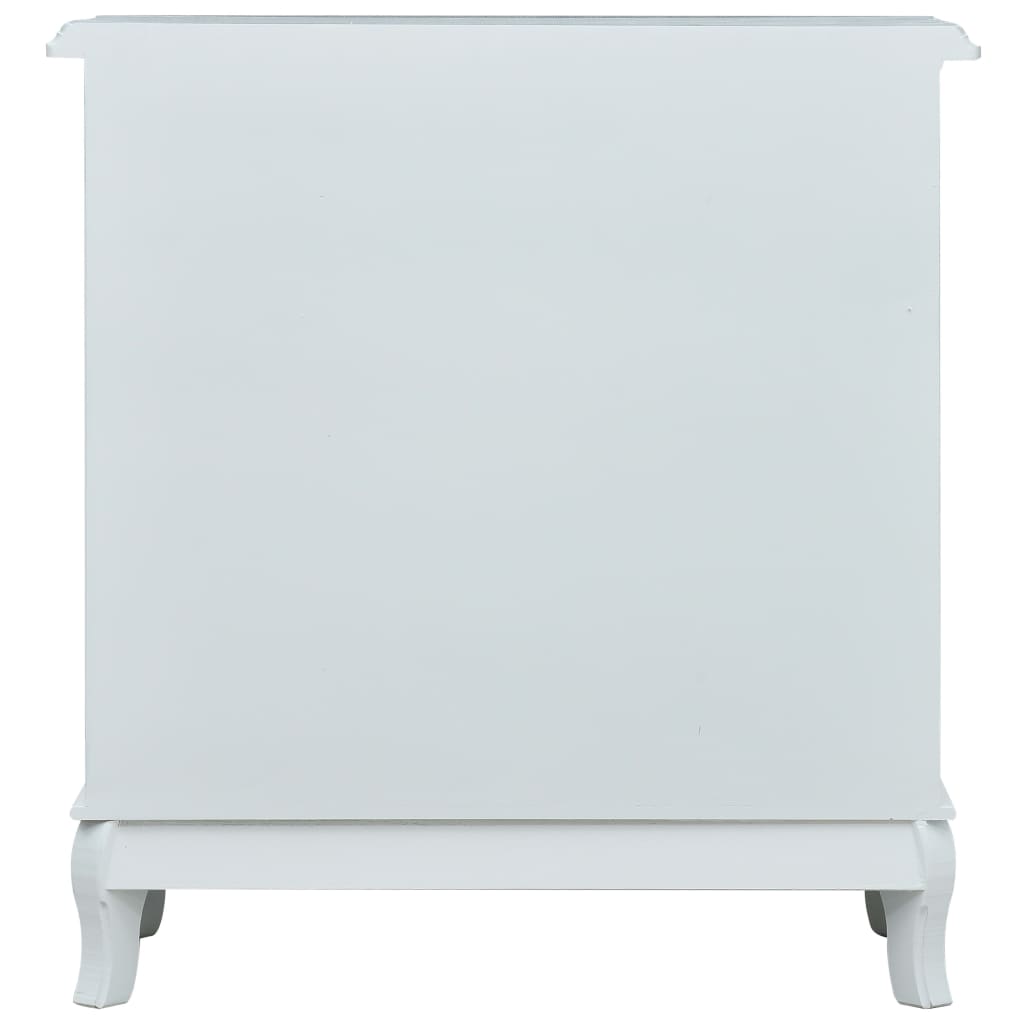 vidaXL Sideboard mit 4 Schubladen Weiß und Grau 65,5 x 35 x 68 cm MDF