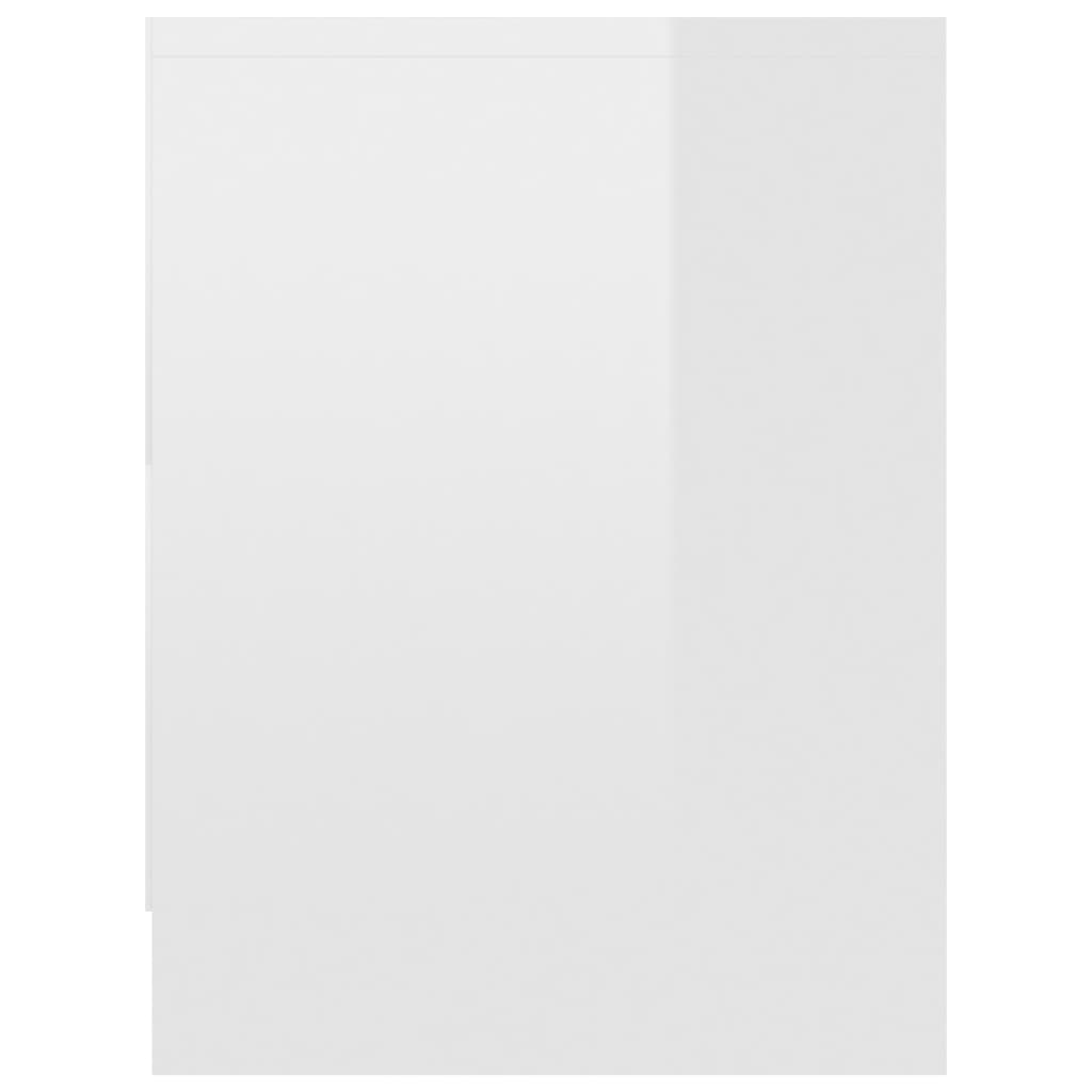 vidaXL Nachttische 2 Stk. Hochglanz-Weiß 40 x 30 x 40 cm Spanplatte