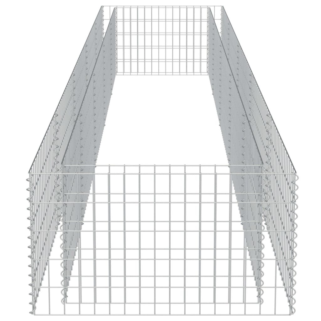 vidaXL Gabionen-Hochbeet Verzinkter Stahl 450×90×50 cm