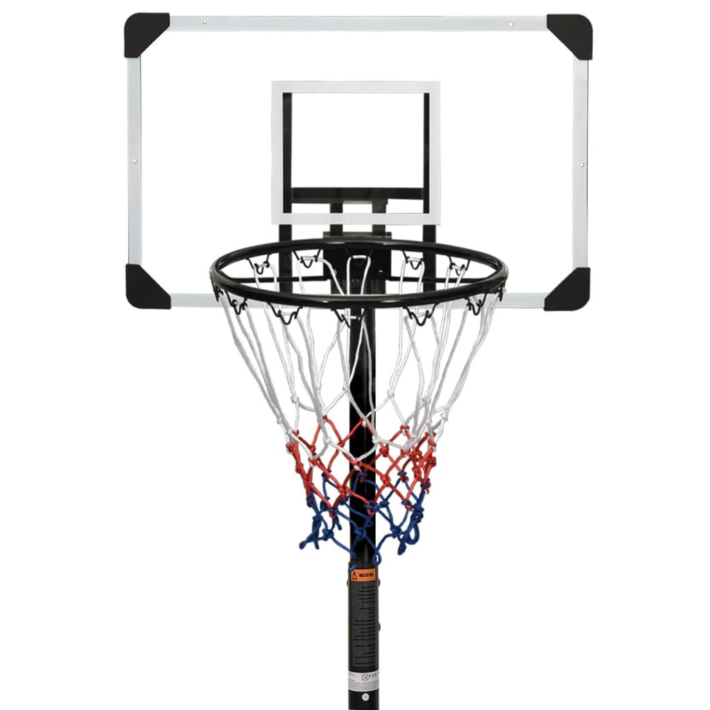 vidaXL Basketballständer Transparent 216-250 cm Polycarbonat