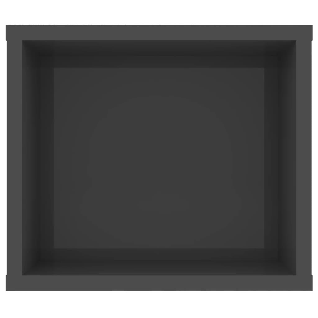 vidaXL TV-Hängeschrank Hochglanz-Grau 100x30x26,5 cm Holzwerkstoff